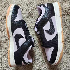 Nike Dunk Low Black Platinum Violet Croc Brand New Sz 8.5